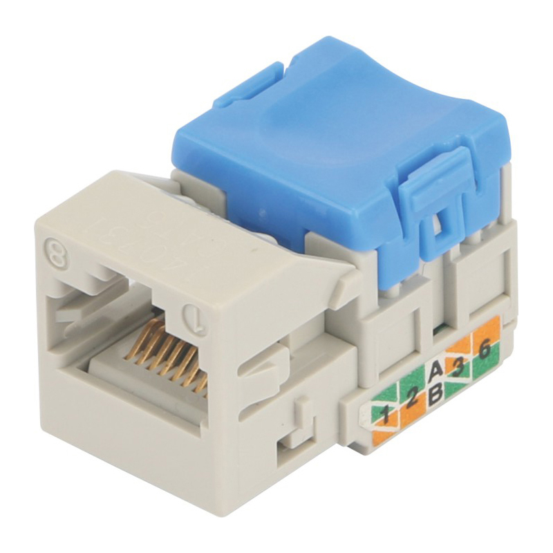 White SUNPU Cat6 90-degree keystone jack
