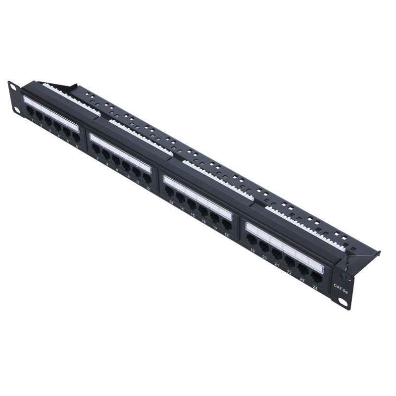 SUNPU Cat5e 1U 24-port loaded Ethernet patch panel