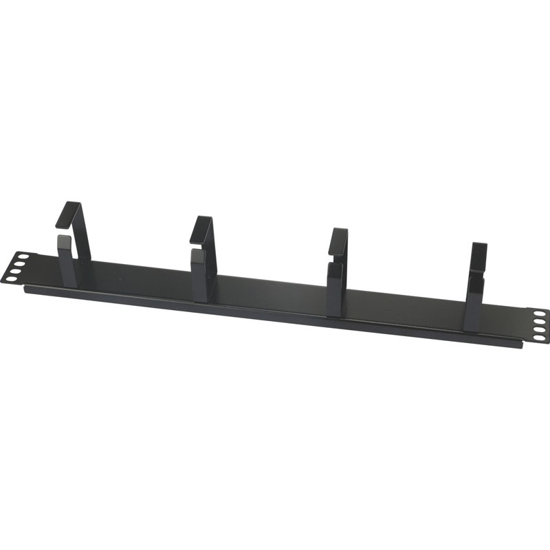 Black SUNPU 19-inch 1U four-ring horizontal rack cable manager